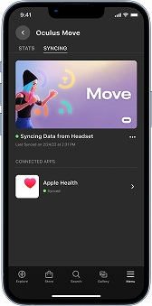 画像ギャラリー No.003のサムネイル画像 / 運動記録アプリ「Oculus Move」の記録をOculusモバイルアプリで管理できるように。AppleのヘルスケアAppとの同期にも対応