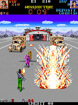 画像ギャラリー No.004のサムネイル画像 / アケアカ版「餓流禍（ガルカ）」，3月19日配信。戦闘のプロが前方から迫り来る敵を撃破する，1988年にKONAMIから発売されたSTG