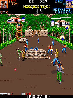 画像ギャラリー No.005のサムネイル画像 / アケアカ版「餓流禍（ガルカ）」，3月19日配信。戦闘のプロが前方から迫り来る敵を撃破する，1988年にKONAMIから発売されたSTG