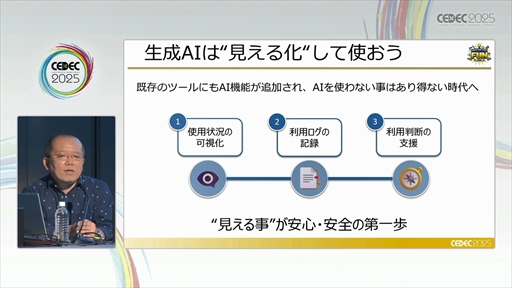 ���������꡼ No.006�Υ���ͥ������ / �����ˤ����롤�¿�������������AI�μ�����Ѥȥ��Хʥ󥹤Ȥϡ���CEDEC 2025��