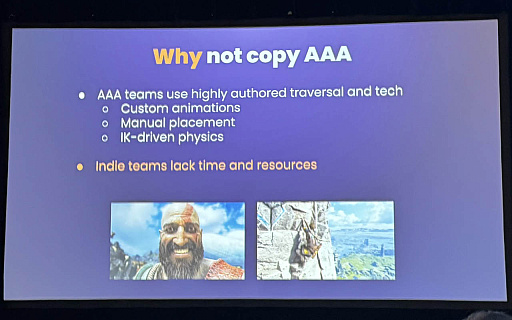画像ギャラリー No.003のサムネイル画像 / インディーの予算でも「気持ちいい移動」は作れる。元Santa Monica Studioの開発者が語る，少ないリソースで実現するスムーズな移動の極意［GDC 2026］