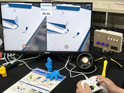 画像ギャラリー No.032のサムネイル画像 / 「TOKYO INDIE GAMES SUMMIT 2026」出展作品レポート（変わったコントローラ編）。ピザを焼き，ポップコーンを頂戴し，ビールで流し込んだ末，レジェンドクリエイターと遊んだ