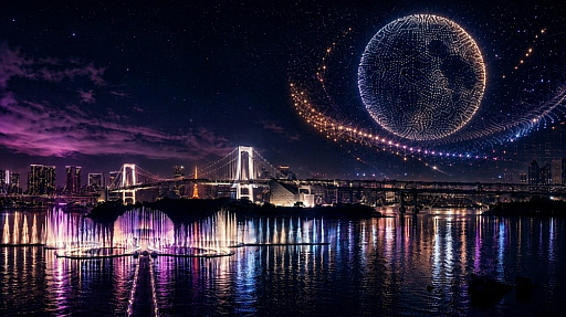 画像ギャラリー No.005のサムネイル画像 / 大型ドローンショー「ODAIBA DRONE SHOW 2026」,9月4日から開催
