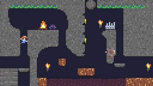 画像ギャラリー No.001のサムネイル画像 / 十字キーとボタン2つで実現する，100種類以上のアクション。「Reventure」を手掛けたPixelattoの新作「Moventure」，ストアページ公開