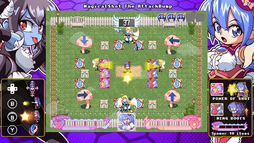 画像ギャラリー No.002のサムネイル画像 / 敵を壁に押し込んで倒す固定画面アクション「ツクールシリーズ マジカルショット・ザ・アタックバンプ☆」，Switch版の配信を再開