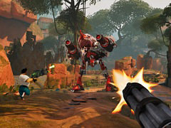 �ޥ���С����������Ũ���緲���臘�������饤��FPS��Serious Sam: Shatterverse���ۿ����ϡ�����5�ͤǥ�󥿥�η�����ĩ��