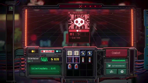 画像ギャラリー No.001のサムネイル画像 / ダイスを振って叩きつける！ どこまでも途切れない戦闘が続く超攻撃的ダイス・ローグライト「Dicey Hacker 1999」，Steamでリリース