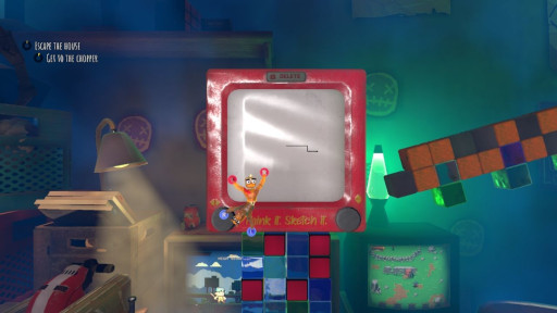 画像ギャラリー No.003のサムネイル画像 / 友情破壊系の2人協力アクション「連帯責任」,Switch版を4月30日に発売。2つの体がつながった「結合おもちゃ」が家からの脱出を目指す