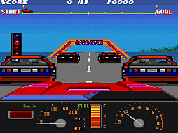 画像ギャラリー No.002のサムネイル画像 / アケアカ版「KONAMI RF2 Red Fighter」，4月16日配信。障害物や敵車を避けつつ燃料切れに注意して，全6ステージの走破を目指すレースゲーム