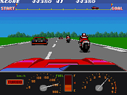 画像ギャラリー No.003のサムネイル画像 / アケアカ版「KONAMI RF2 Red Fighter」，4月16日配信。障害物や敵車を避けつつ燃料切れに注意して，全6ステージの走破を目指すレースゲーム