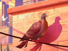 大都市の上空を舞う数百万羽ものハトから自分のソウルメイトを見つけよう。「Pigeon: A Love Story」，日本語対応でリリース