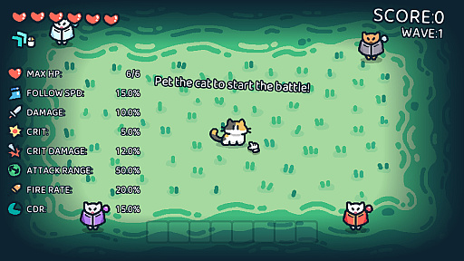 画像ギャラリー No.003のサムネイル画像 / 猫をなでるだけで攻撃が発動,世界を救うゆるかわシューティングゲーム「なでねこ」発表。2026年内に発売