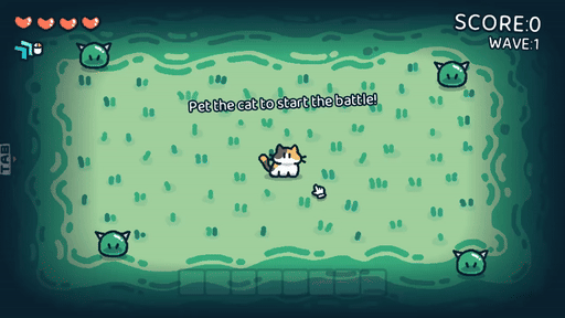 画像ギャラリー No.008のサムネイル画像 / 猫をなでるだけで攻撃が発動,世界を救うゆるかわシューティングゲーム「なでねこ」発表。2026年内に発売