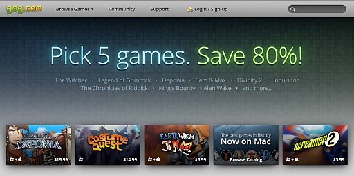 画像ギャラリー No.001のサムネイル画像 / ゲーム販売サイト「GOG.com」でまとめ買いセールスがスタート。リストの中から5本買えば80％オフ