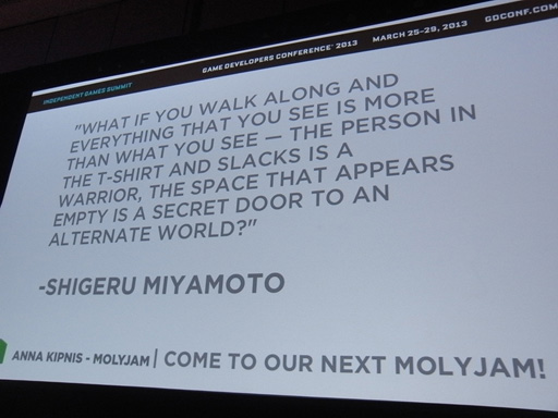 ꡼ No.005Υͥ / GDC 2013TwitterǤΥ硼ޤ줿MolyJamפϤɤΤ褦ˤΤƱ٥ȤȯAnna Kipnisˤֱ餬Ԥ줿