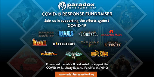 ParadoxкٱؤδդCOVID-19 Fundraiser״SteamǼ»档HoI4פʤɤ