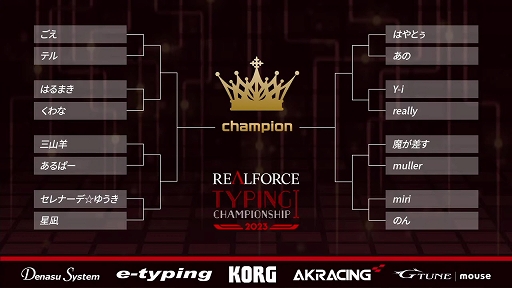 ���������꡼ No.002�Υ���ͥ������ / ��REALFORCE TYPING CHAMPIONSHIP 2023�פ��ݡ��ȡ�3ǯ�֤��e���ݡ��ĥ����ԥ󥰶������ϡ������н�����miri���꤬4Ϣ�Ƥ�ã��