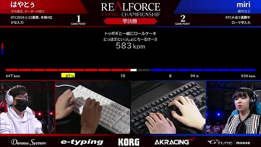 ���������꡼ No.008�Υ���ͥ������ / ��REALFORCE TYPING CHAMPIONSHIP 2023�פ��ݡ��ȡ�3ǯ�֤��e���ݡ��ĥ����ԥ󥰶������ϡ������н�����miri���꤬4Ϣ�Ƥ�ã��