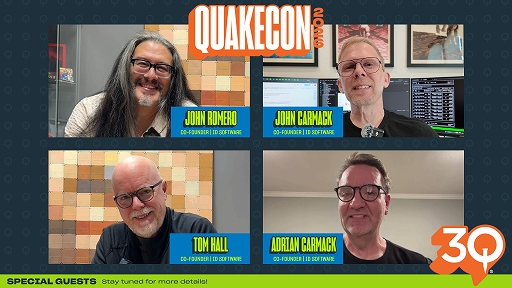 画像ギャラリー No.002のサムネイル画像 / 今年の「QuakeCon 2026」は何かが違う。30周年を記念して,カーマック氏やロメロ氏らid Softwareの創設メンバー4人が集結へ
