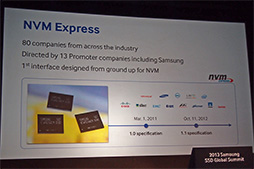 画像ギャラリー No.007のサムネイル画像 / Samsung,SATA比で16倍速いと謳う「NVM Express」対応のSSDを発表