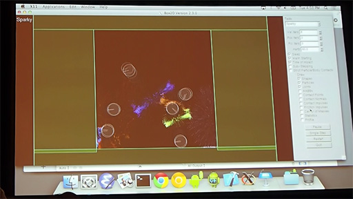 LiquidFunˤγҥߥ졼SparkyפΥǥ