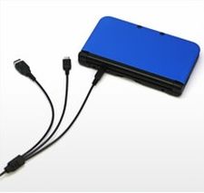 画像集#003のサムネイル/3DSLLや初代DS,GBASPなどの充電に対応した3股USB充電ケーブルが発売