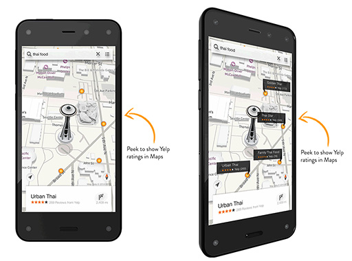 画像集#003のサムネイル/Amazonが独自のスマートフォン「Fire Phone」を発表。顔の向きを認識して操作するモーションコントロール機能が特徴