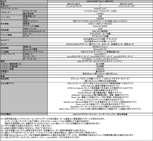 ������#006�Υ���ͥ���/ASUS��Android���֥�åȡ�MeMO Pad 7�פ�SIM���å��ե꡼LTE��ǥ��ȯ��