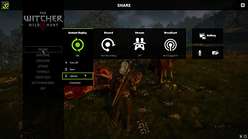 画像ギャラリー No.007のサムネイル画像 / NVIDIA,次期「GeForce Experience」の公開βテストを開始。新機能「Share」で,現行世代のゲーム機と同じようなことが可能に