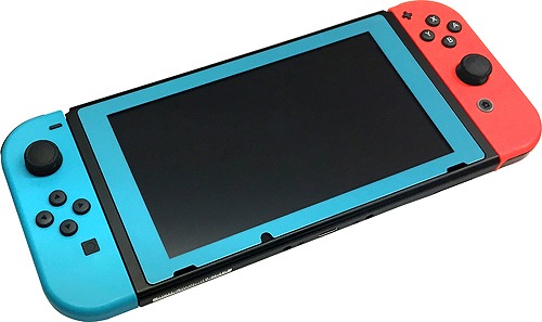 画像ギャラリー No.005のサムネイル画像 / フレーム部の色をJoy-Con風の黒,水,朱色にしたNintendo Switch用液晶保護ガラスが発売