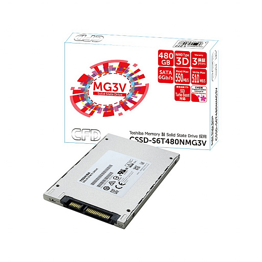 画像ギャラリー No.002のサムネイル画像 / 東芝製のSATA 6Gbps接続型2.5インチSSDがCFDブランドで発売。3年保証付き