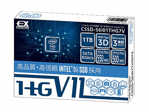 画像ギャラリー No.001のサムネイル画像 / CFD販売とIntelの協業によるSSD新シリーズ「CFD EX.」が登場。第1弾はIntel製TLC NAND搭載のSATA 6Gbps接続モデル