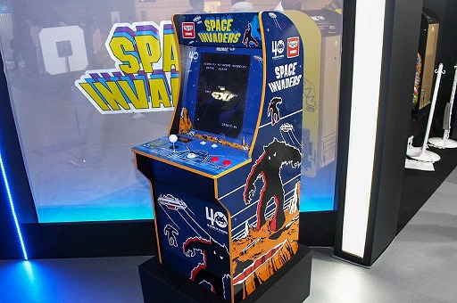 Tgs 18 12月発売予定の筐体型ゲーム機 Arcade1up がタイトーブースに出展中 3 4サイズのミニ筐体の感触をチェックしてきた