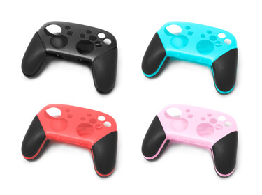 4色のカラバリを用意したswitch Proコントローラー用保護カバーが発売に
