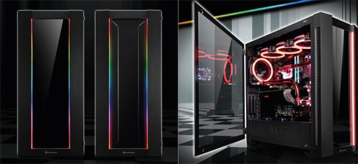 画像ギャラリー No.002のサムネイル画像 / フロントのLEDストリップが特徴的なSharkoon製の光るフルタワーPCケースが発売