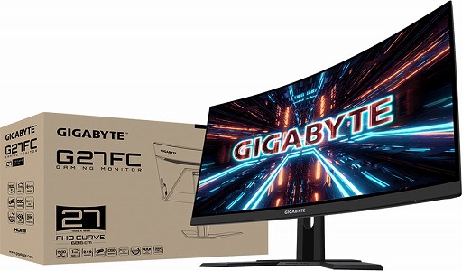 画像ギャラリー No.001のサムネイル画像 / GIGABYTEから165Hz表示対応の27型曲面ディスプレイ計2製品が登場