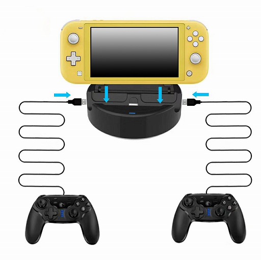 Usbゲームパッドを2台同時につなげられるswitch用充電スタンドが登場
