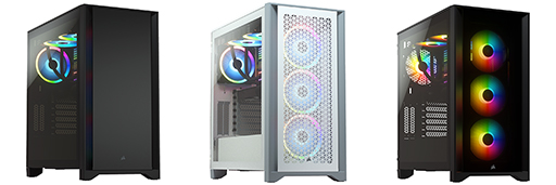 画像集#001のサムネイル/Corsair，新型PCケース「4000」シリーズを発表。高輝度LEDを採用した液冷クーラーも
