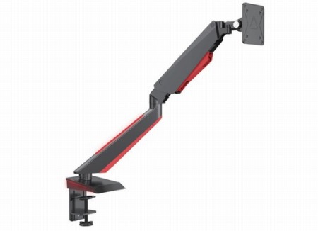 画像ギャラリー No.001のサムネイル画像 / 赤色LED搭載で光るゲーマー向けディスプレイアームがJAPANNEXTから