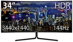 画像ギャラリー No.001のサムネイル画像 / JAPANNEXT,144Hz表示対応34型と200Hz表示対応30型のウルトラワイドディスプレイを国内発売