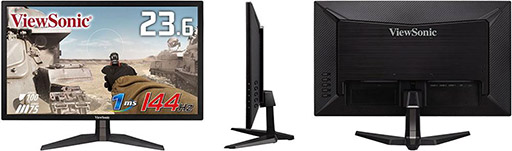 ViewSonic,144Hz表示対応で税込2万3000円の23.6型フルHDディスプレイ