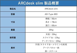 画像ギャラリー No.005のサムネイル画像 / 小さめのゲーマー向けデスク「ARCdesk Slim」がクラウドファンディングで販売開始