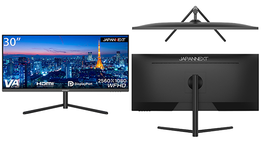 画像ギャラリー No.001のサムネイル画像 / JAPANNEXT,30型2560×1080ドットと27型1920×1080ドットのゲーマー向けディスプレイを発売