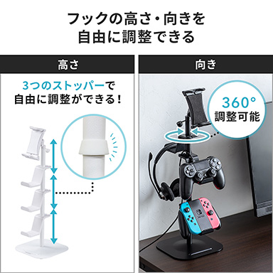 画像ギャラリー No.005のサムネイル画像 / ゲームパッドを並べて飾れる縦型収納スタンドがサンワサプライから