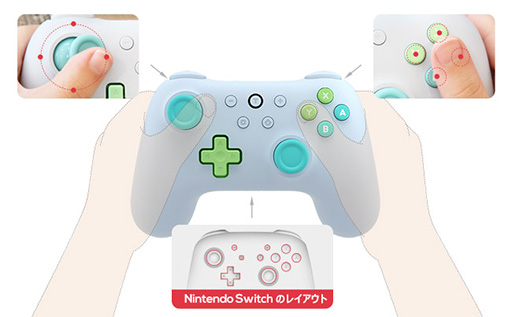 画像ギャラリー No.006のサムネイル画像 / 手の小さな子ども向けに設計されたSwitch用Bluetoothゲームパッドが登場