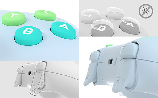 画像ギャラリー No.008のサムネイル画像 / 手の小さな子ども向けに設計されたSwitch用Bluetoothゲームパッドが登場