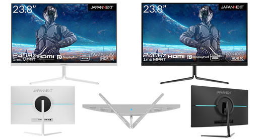 画像ギャラリー No.001のサムネイル画像 / JAPANNEXT,ゲーマー向け23.8型フルHDディスプレイを発売。240Hz表示と165Hz表示の計2モデル