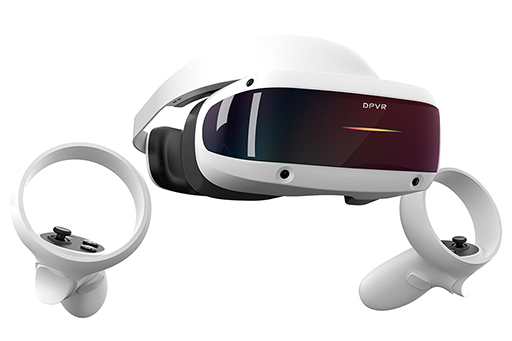 画像ギャラリー No.003のサムネイル画像 / ゴーグル部分をかけたまま,はね上げられるSteamVR互換VR HMD「DPVR E4」が4月14日に国内発売