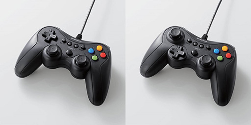 画像ギャラリー No.004のサムネイル画像 / スティックやボタンのレイアウトが選べるワイヤードゲームパッドがエレコムから登場