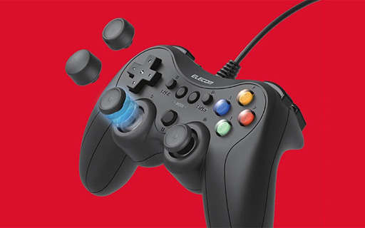 画像ギャラリー No.007のサムネイル画像 / スティックやボタンのレイアウトが選べるワイヤードゲームパッドがエレコムから登場